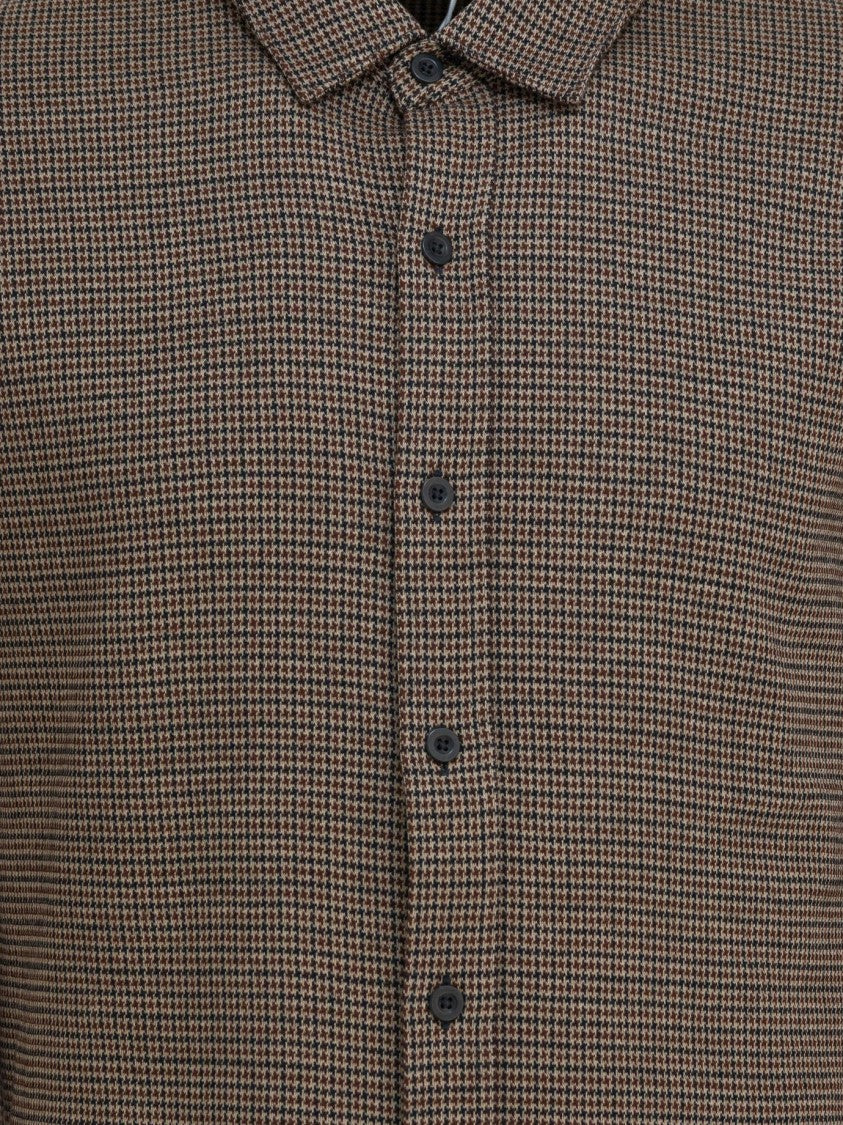 Vince Timeless Houndstooth Shirt With Button-Down Front