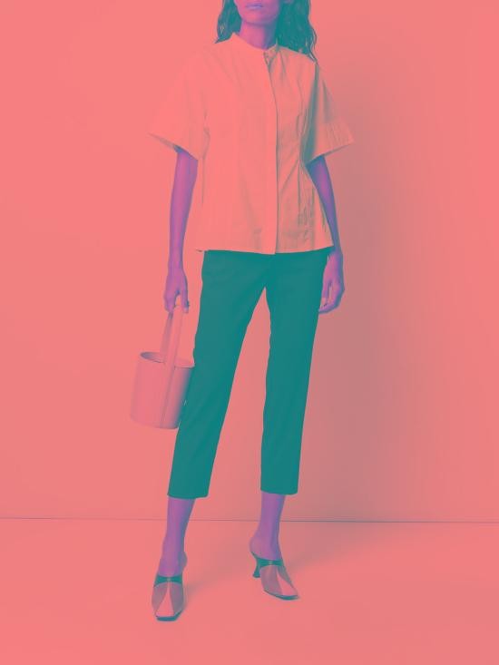 Theory Tailored Straight-Leg Cropped Pants From