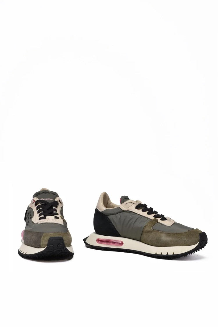 Be Positive Space Race Sneakers - Military Green