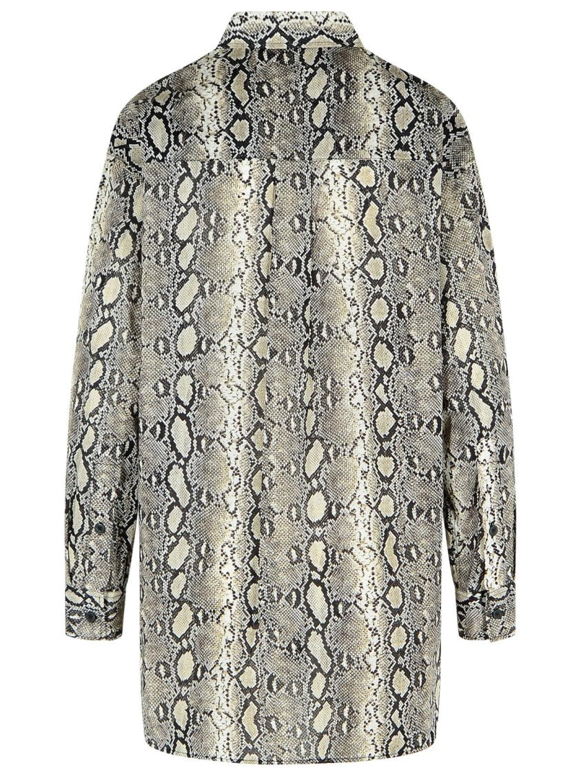 Michael Michael Kors Snake Print Cotton Shirt