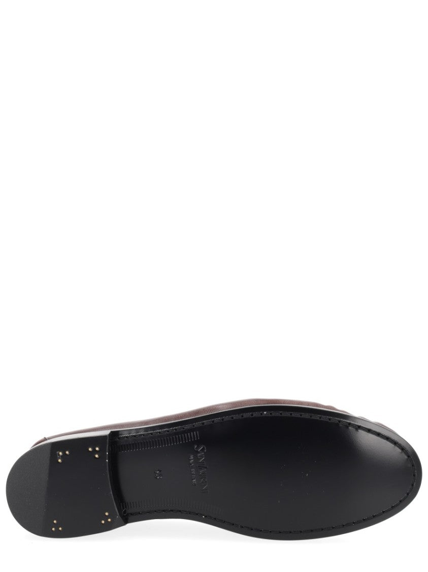 Saint Laurent Le Loafer Ruched Calf Leather Loafers