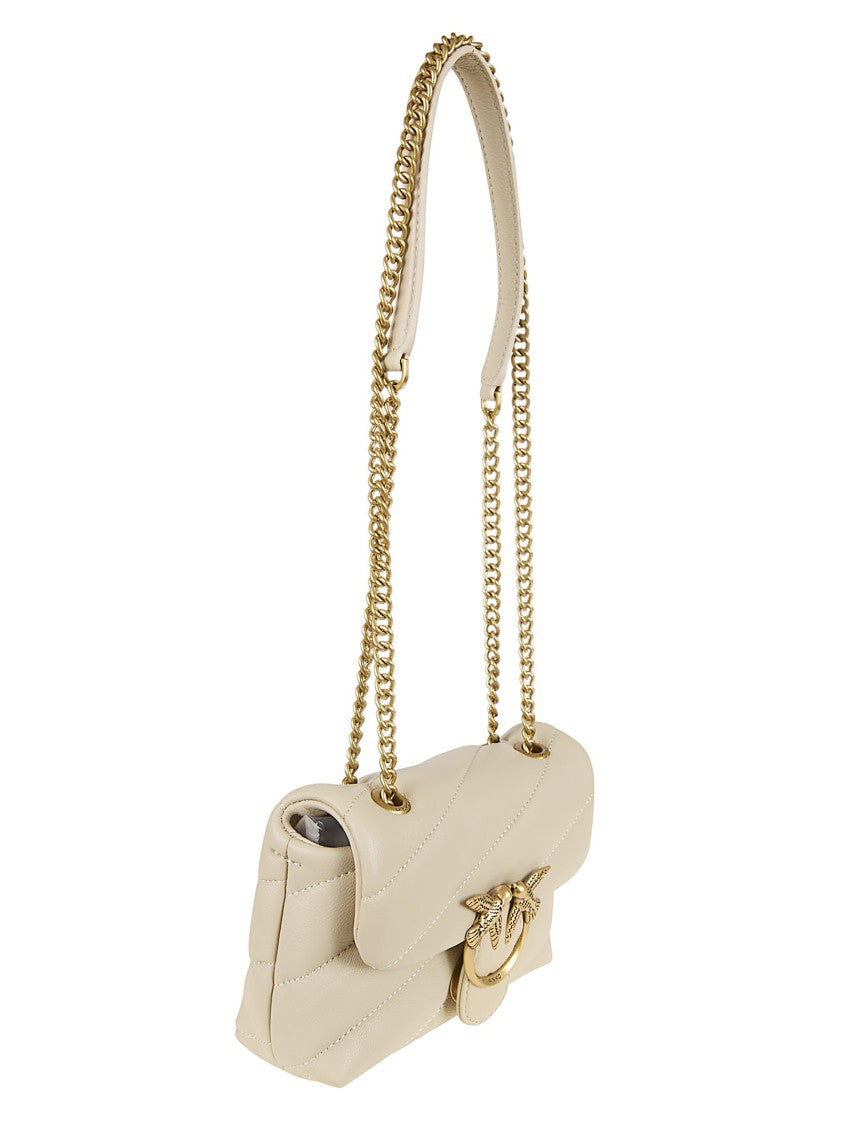 Pinko Quilted Shoulder Bag With Love Birds Clasp