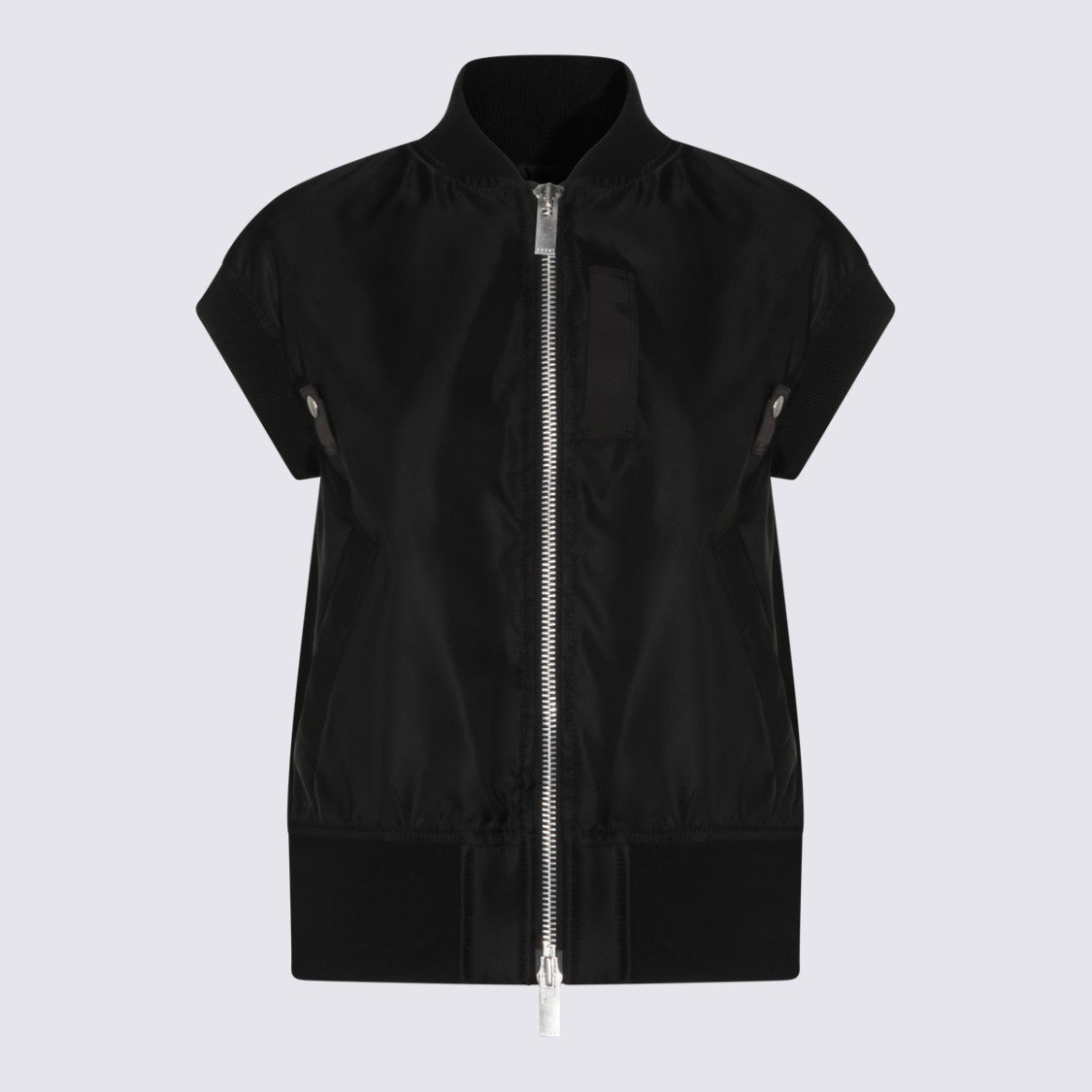 Sacai High Neck Sleeveless Oversized Casual Jacket
