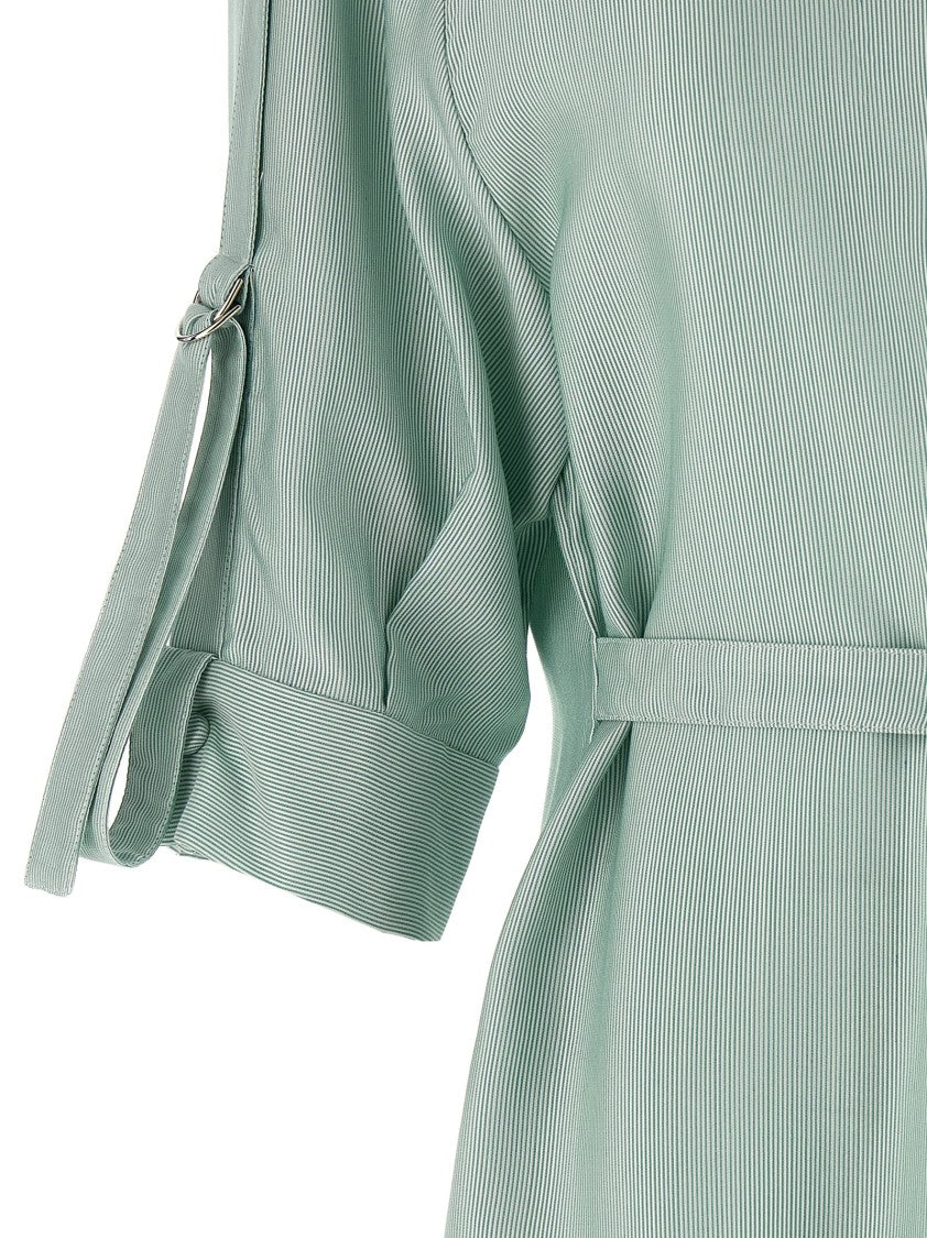 Giovanni Bedin Striped Silk Dress