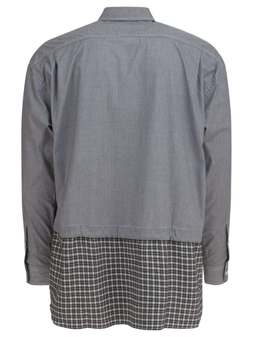 Comme Des Garçons Check-Weave Cotton Shirt With Adjustable Drawstring And Patch Pocket