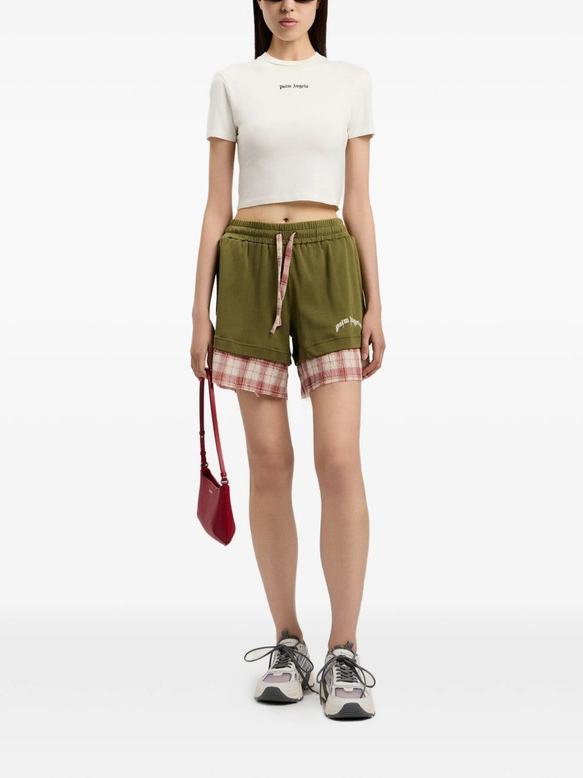 Palm Angels Classic Logo Baby Tee Cropped Shirt