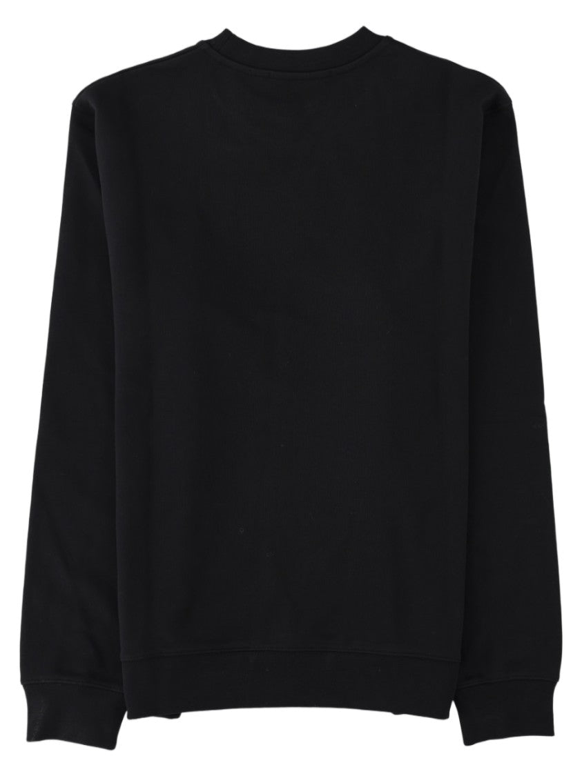 Msgm Black Graphic Logo Cotton Sweatshirt
