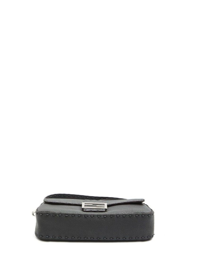 Fendi Baguette Shoulder Bag In Hammered Leather