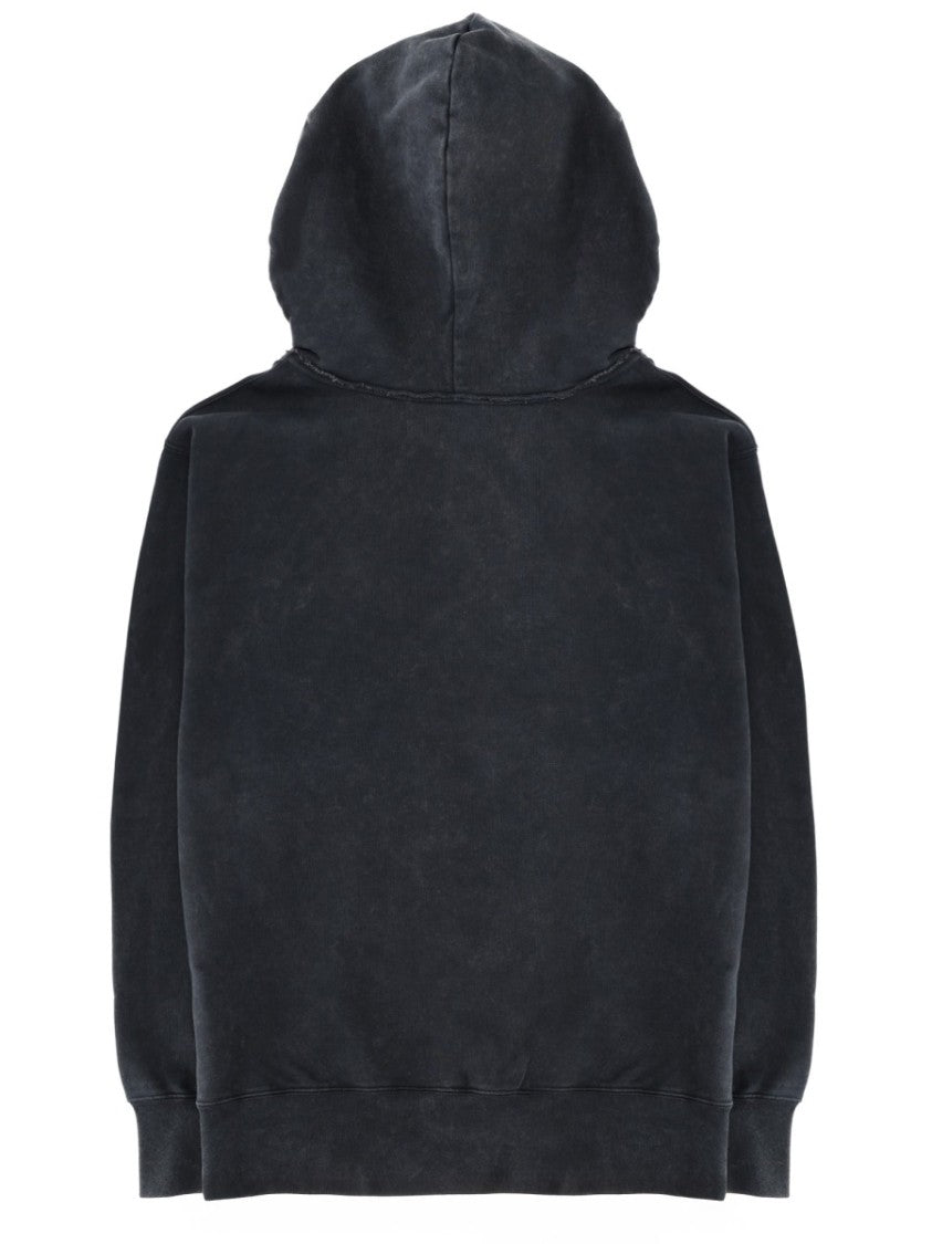 Dsquared2 Washed Black Gym Graphic Hoodie