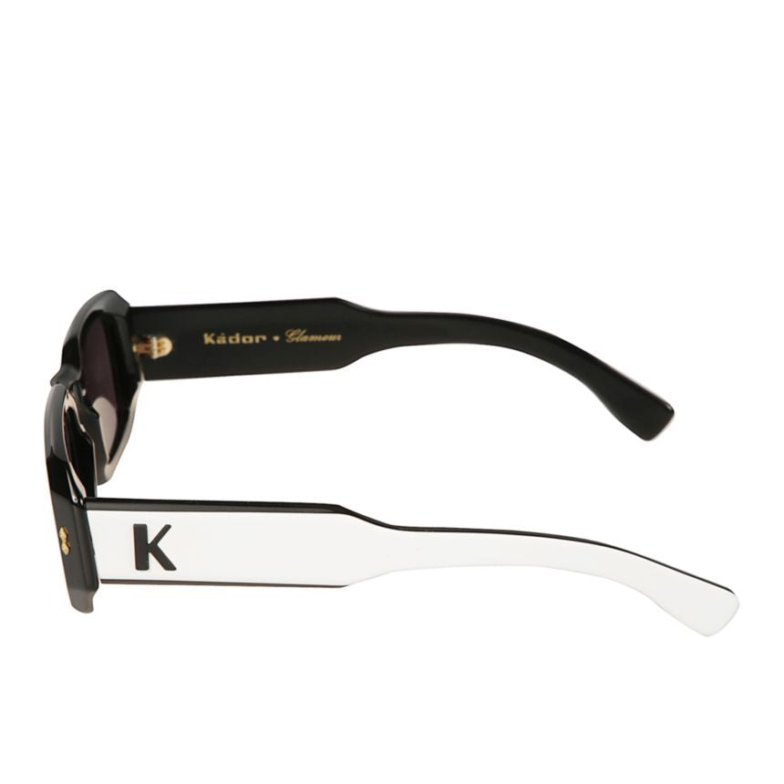 Kador Klarissa Glamour Rectangular Black And White Frame Sunglasses