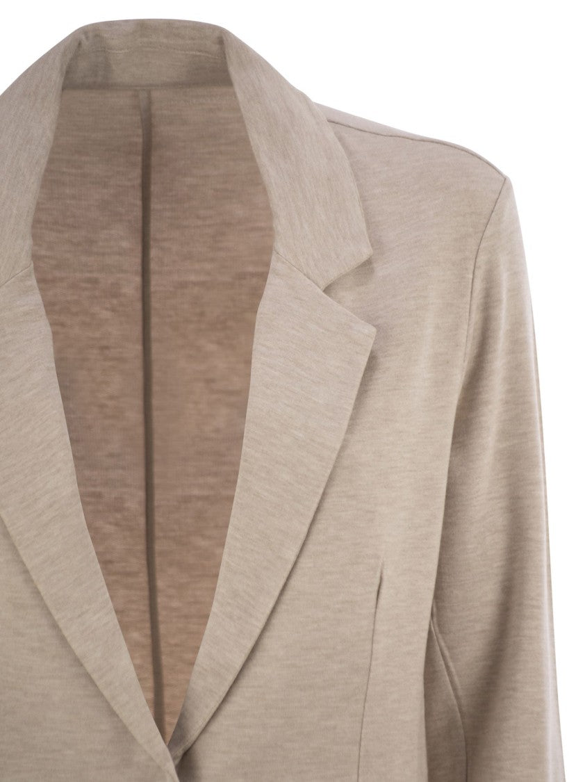 Majestic Slim-Fit Jacket With Single Button Closure