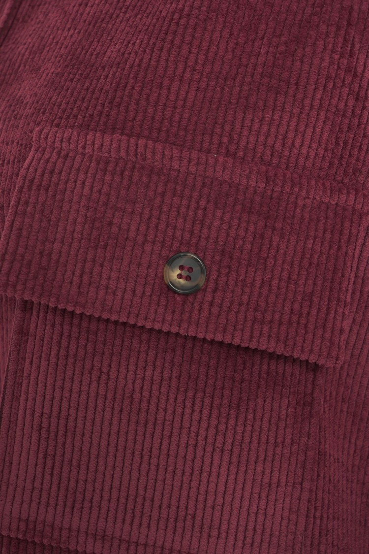 Gender Corduroy Blouse With Classic Collar