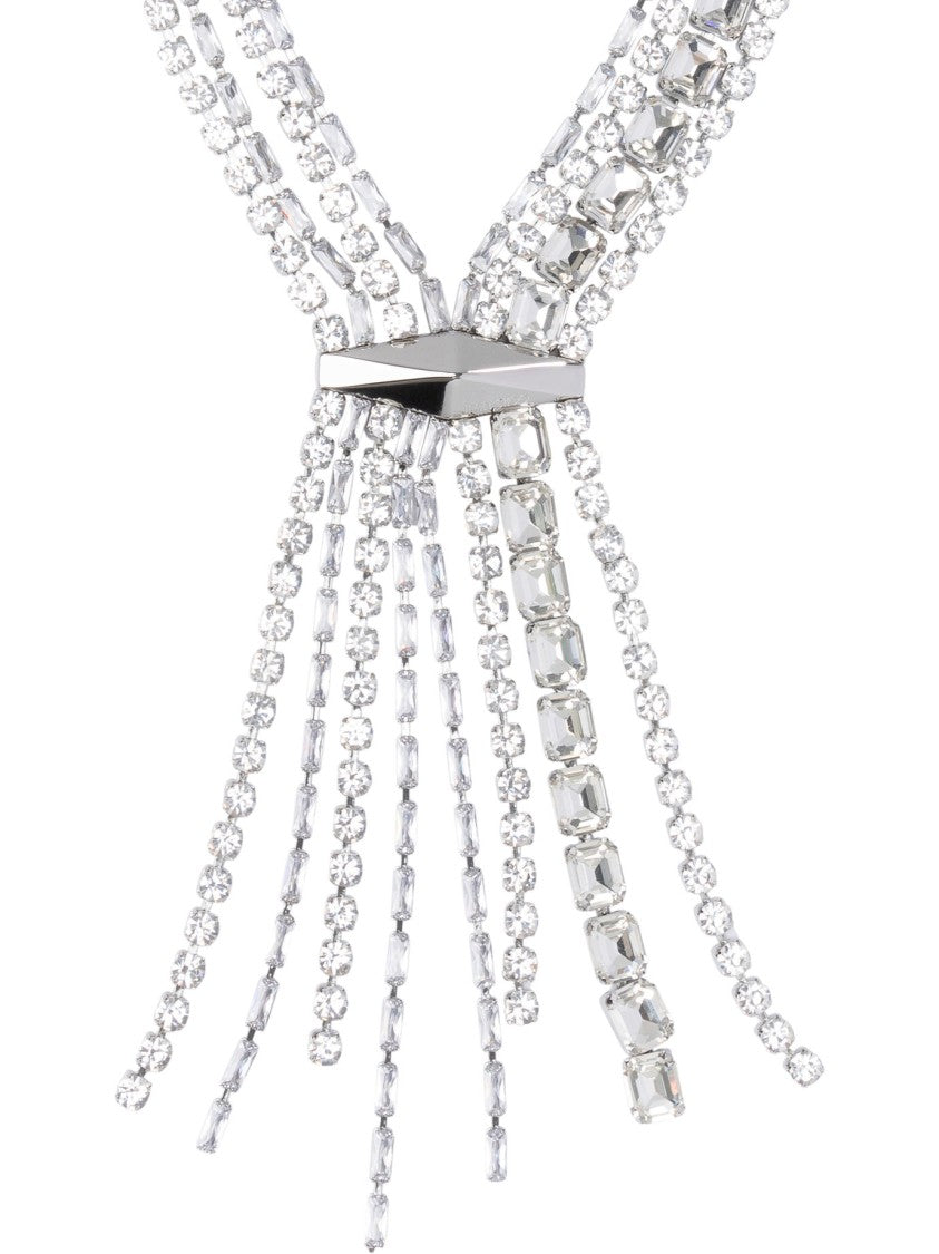 Jimmy Choo Cascading Silver Crystal Jewelry