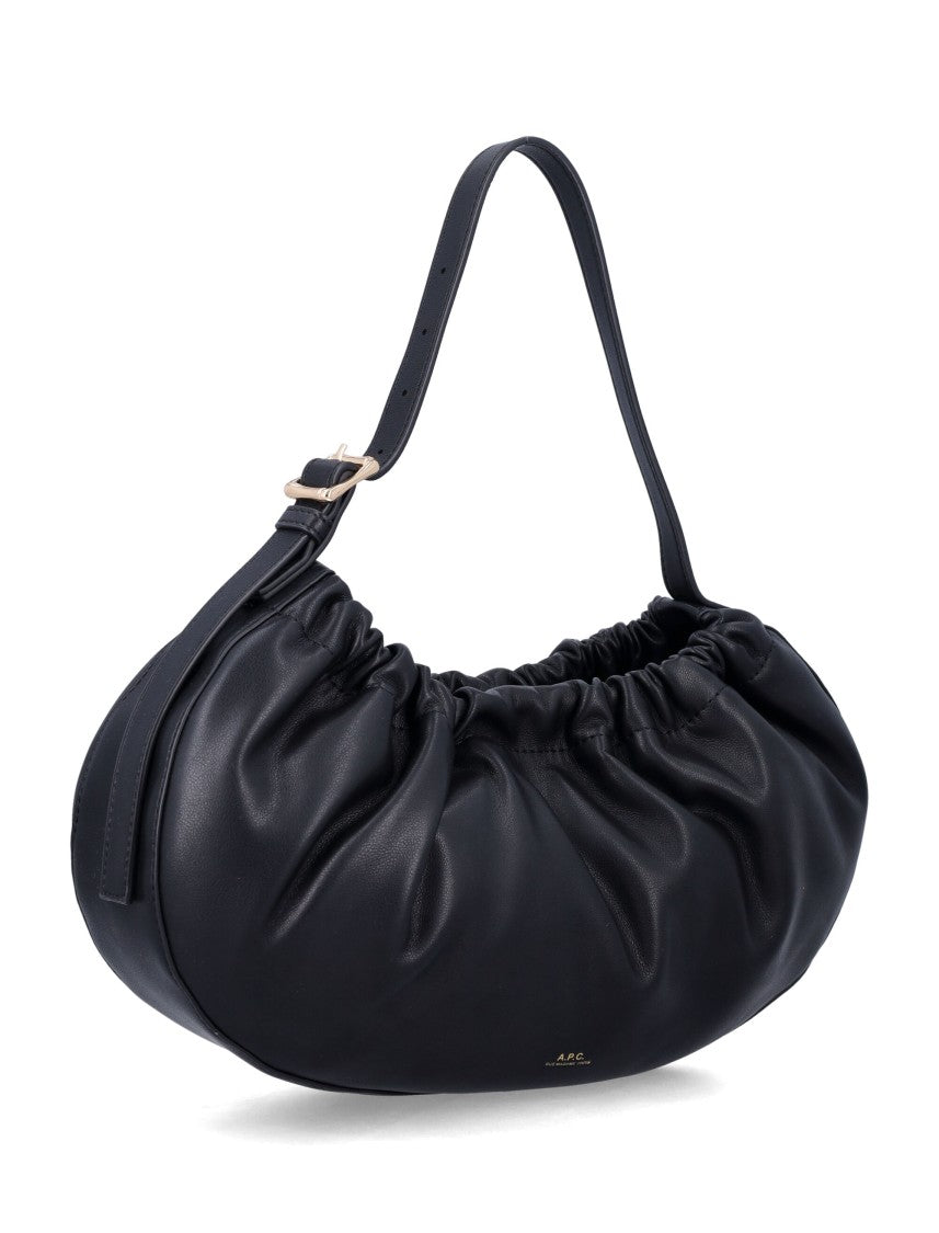 A.P.C. Ninon Hoop Ruched Shoulder Bag