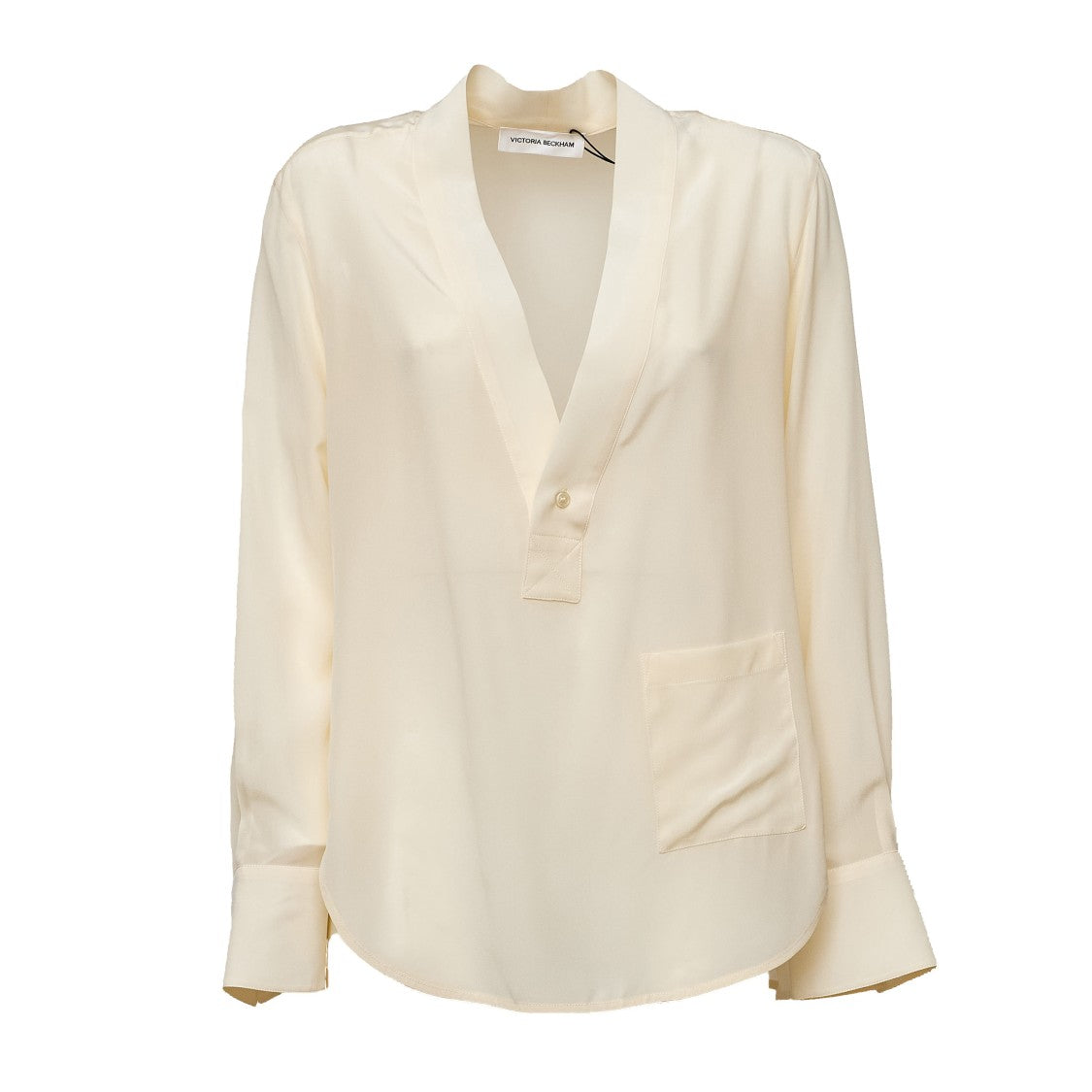 Victoria Beckham Asymmetrical Structured V-Neck Blouse