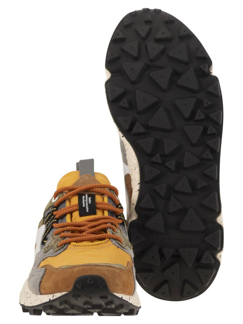 Flower Mountain Yamano 3 - Sneakers In Suede And Technical Fabric