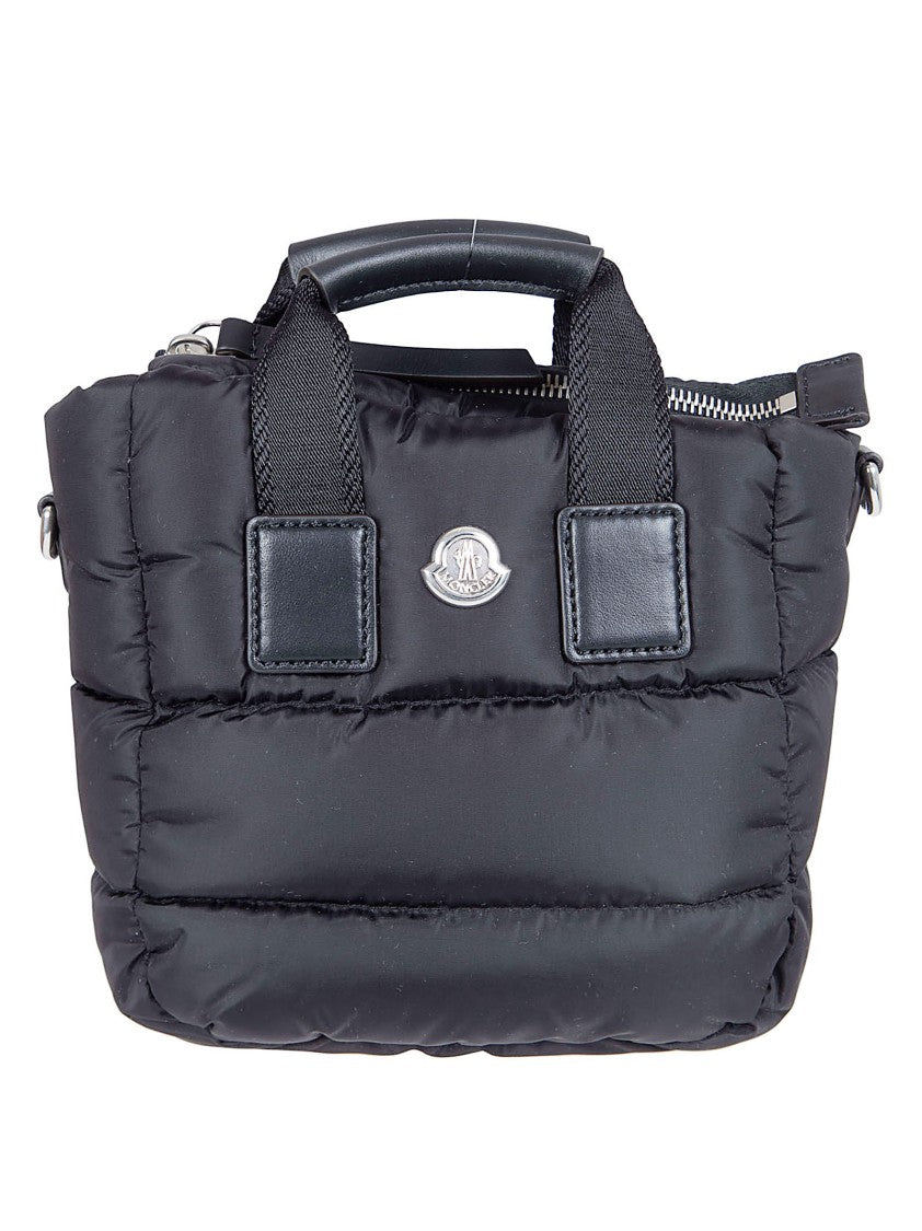 Moncler Quilted Padded Nylon Bag With Leather Accents