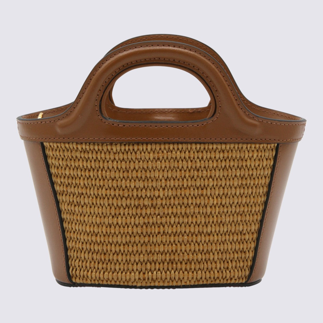 Marni Brown Tropicalia Mini Top Handle Bag