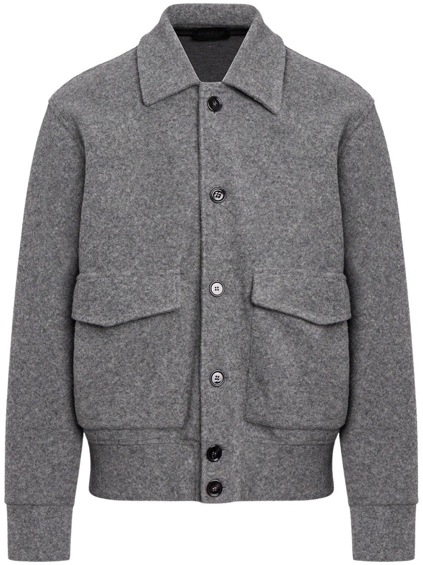 Dondup Wool-Blend Flap Pocket Jacket