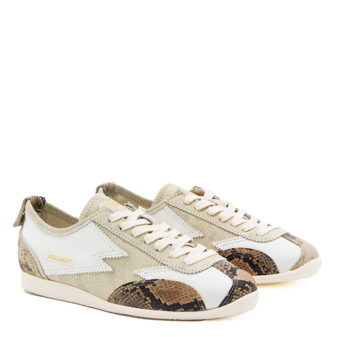 Moaconcept White Leather Ikigai Sneakers