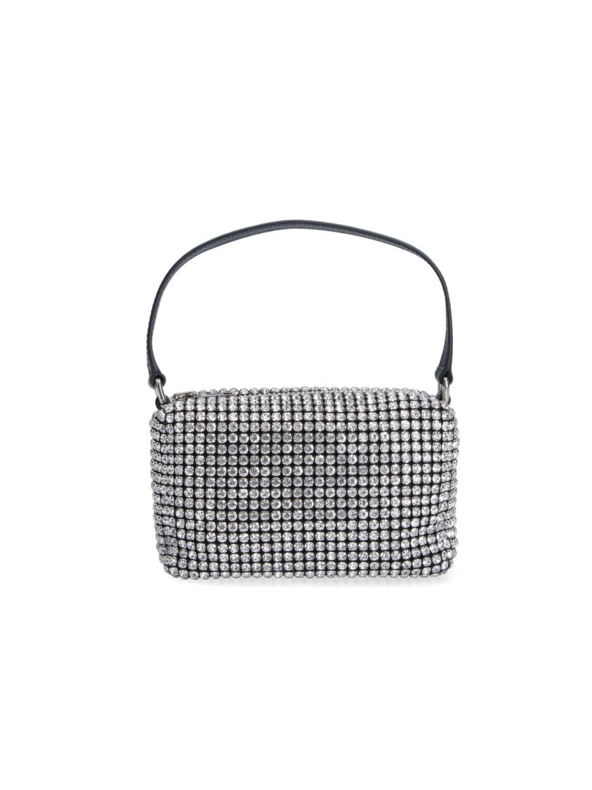 Alexander Wang Black Medium Heiress Crystal Shoulder Bag