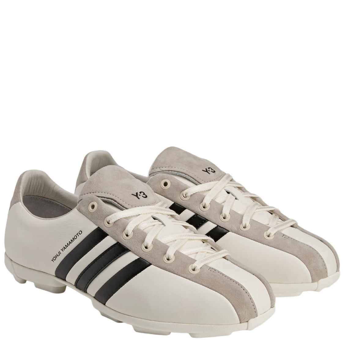 Y-3 Low-Profile Leather And Suede Sneakers