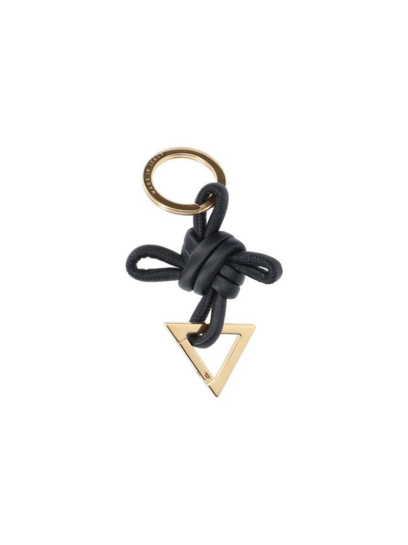 Bottega Veneta "Triangle" Keychain – Black
