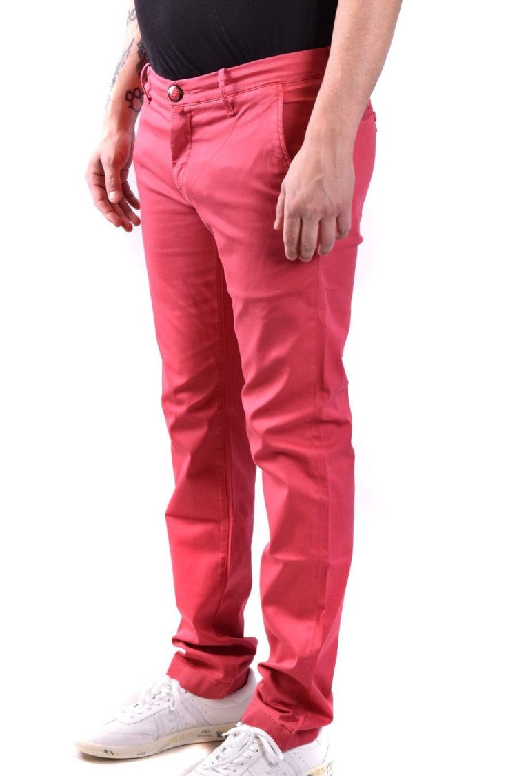 Jacob Cohen Red Cotton Trousers