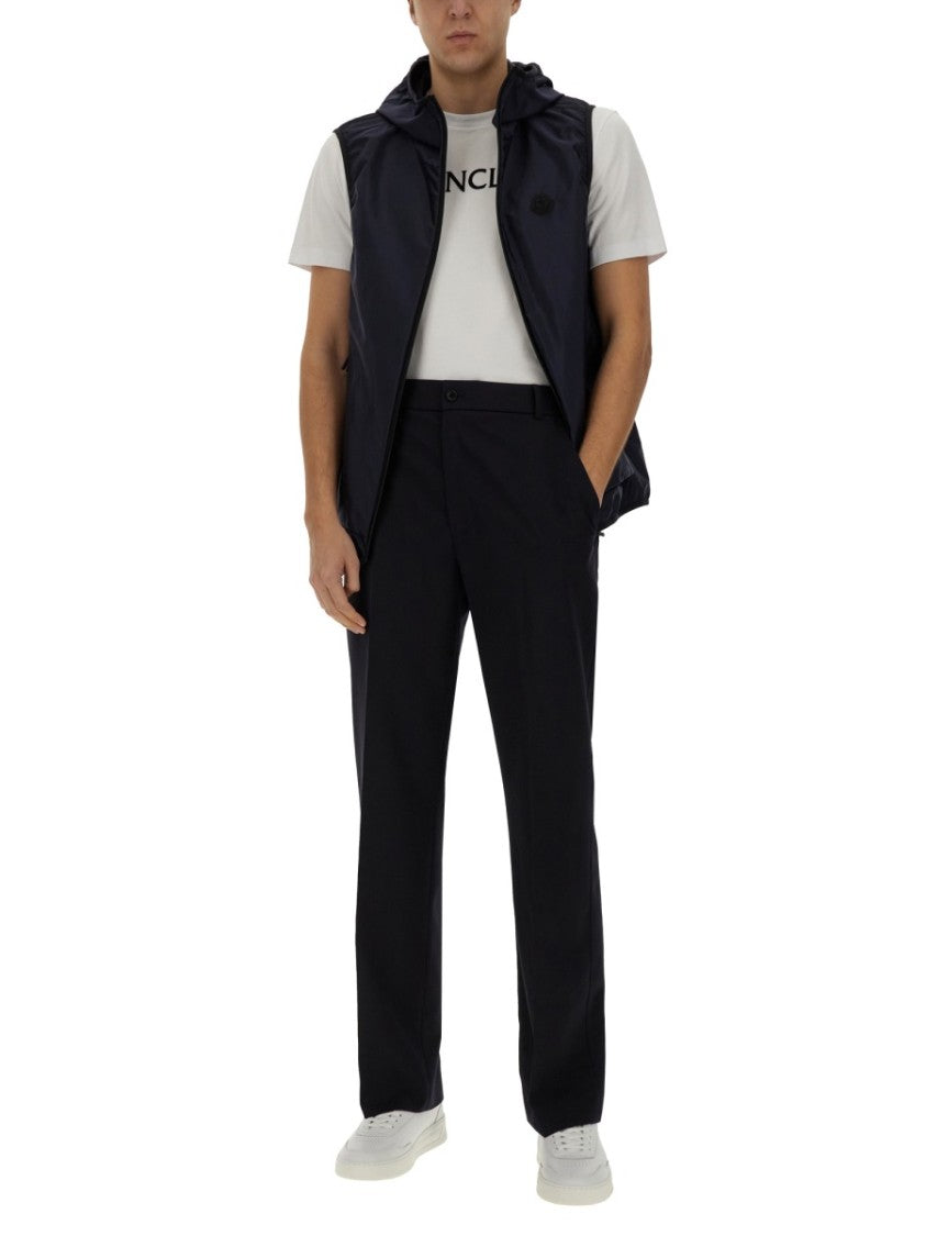Moncler Classic Tailored Straight Leg Pants With Smooth Finish