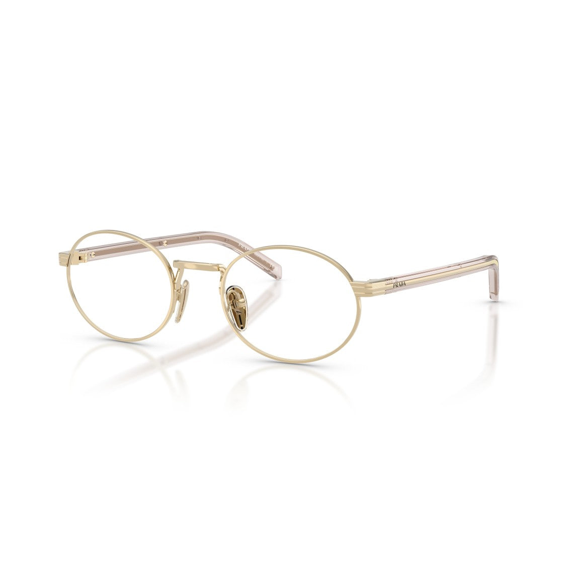 Prada 0Pr B55v Oval Metal Frame Eyeglasses