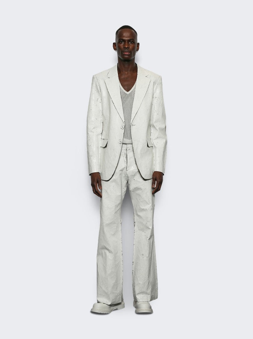 Mm6 By Maison Margiela Straight Leg Pants With Handpainted Treatment And Side Pockets