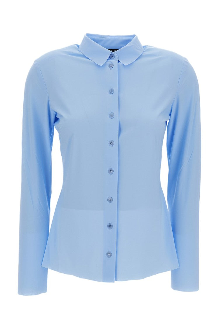 Irie' Clear Blue Button-Down Shirt With Classic Collar