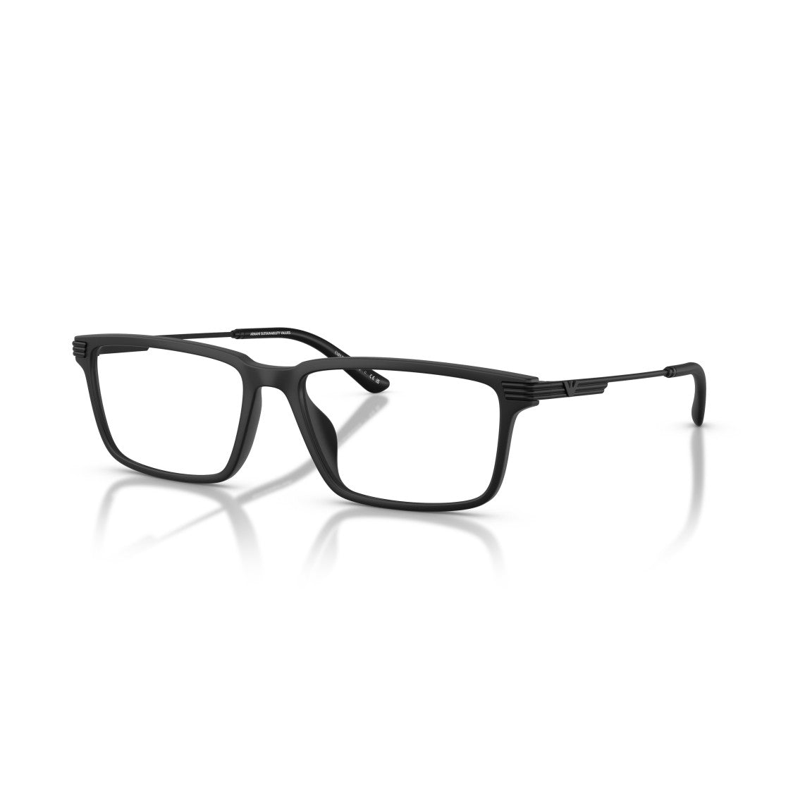 Emporio Armani 0Ea3268u Matte Rectangular Frame Eyeglasses With Subtle Detailing