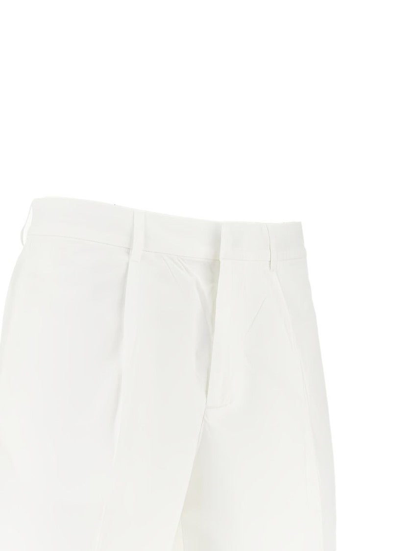 Emporio Armani Whipped Cream Cotton Pleated Shorts