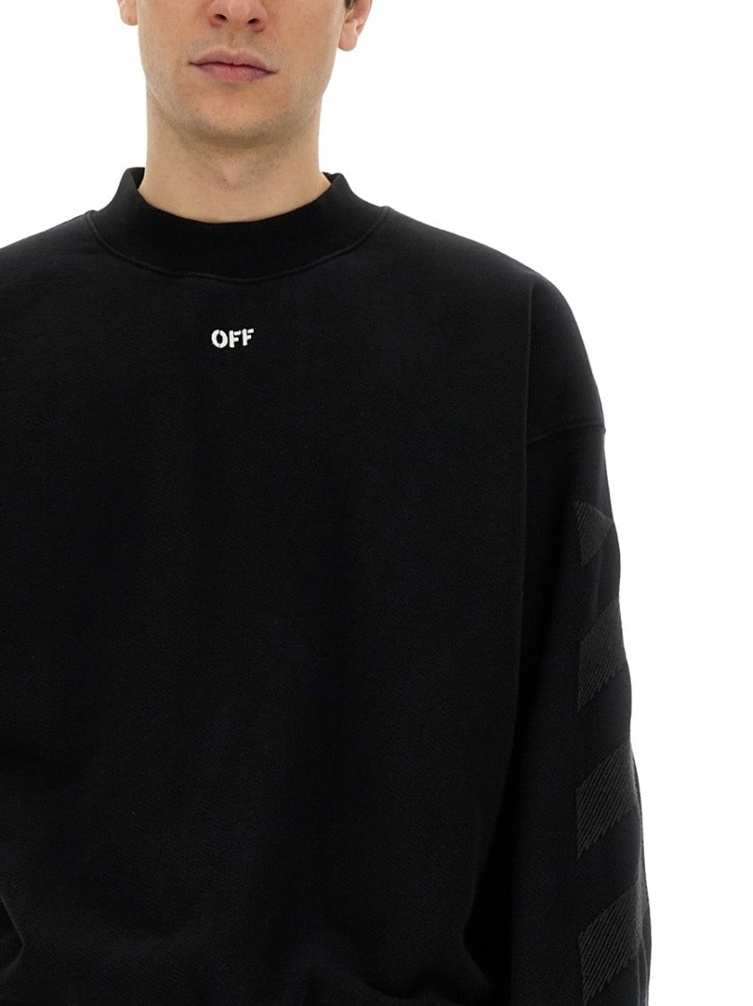 Off-White Relaxed-Fit Black Cotton Sweatshirt