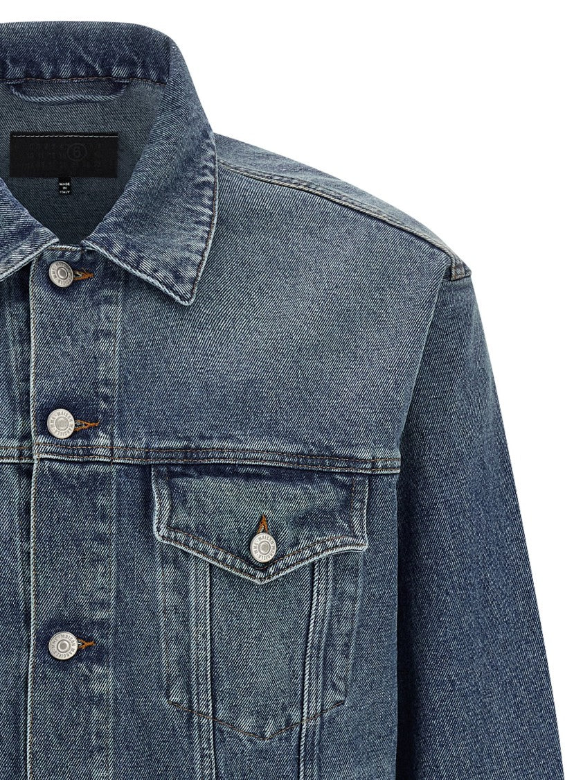 Mm6 By Maison Margiela Raw Cut Denim Jacket