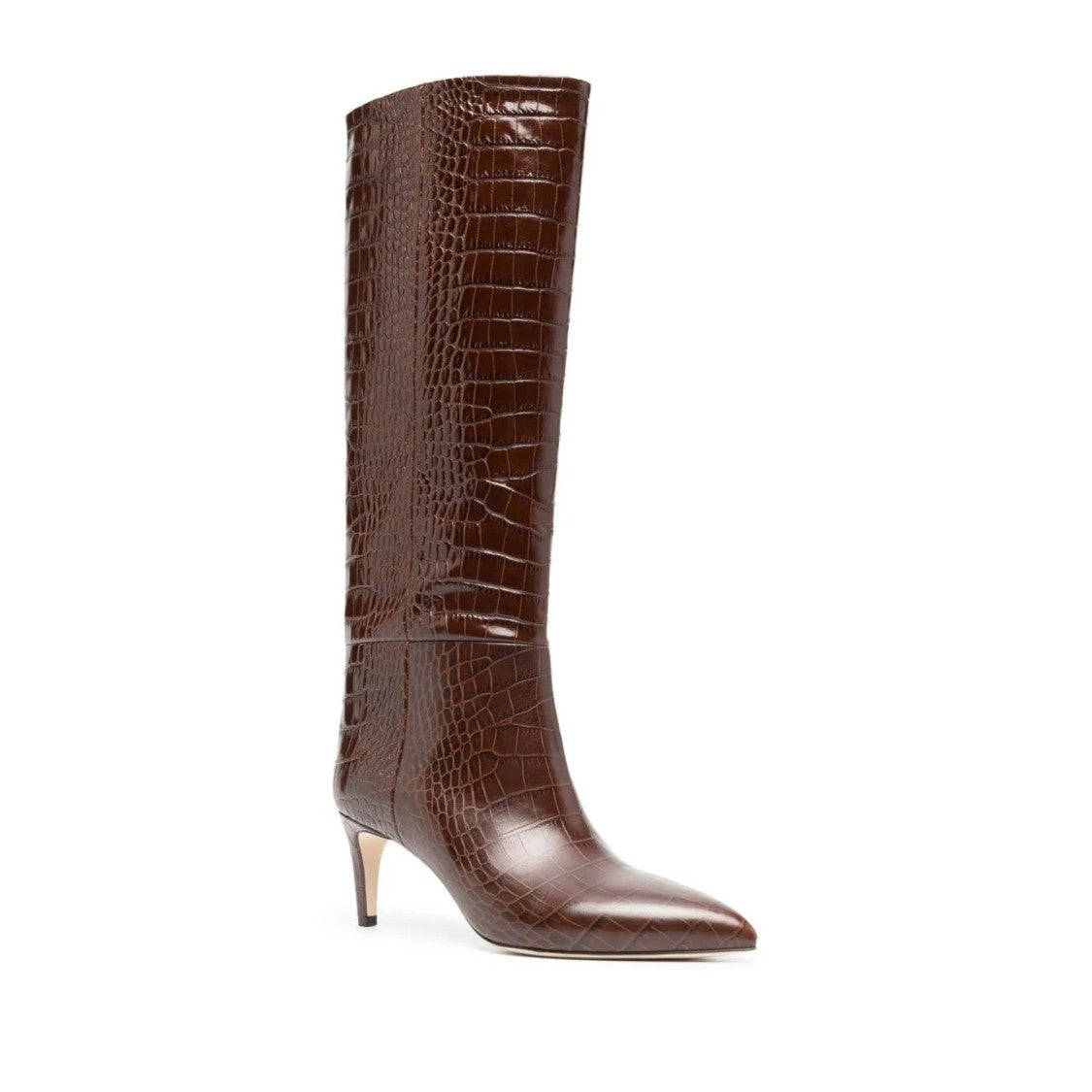 Paris Texas Brown Calf Leather Crocodile Boots