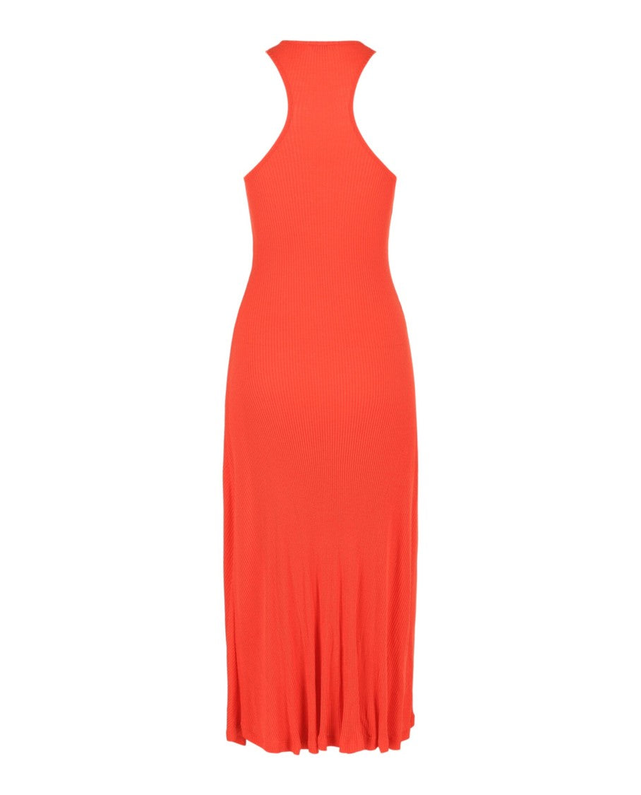 Ferragamo Sleeveless Ribbed Maxi Dress