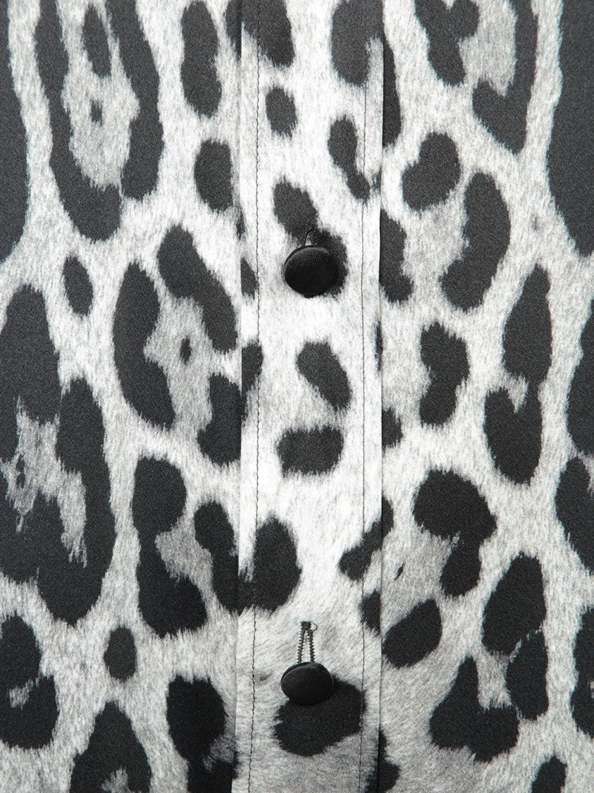 Dolce & Gabbana Silk Leopard Print Shirt