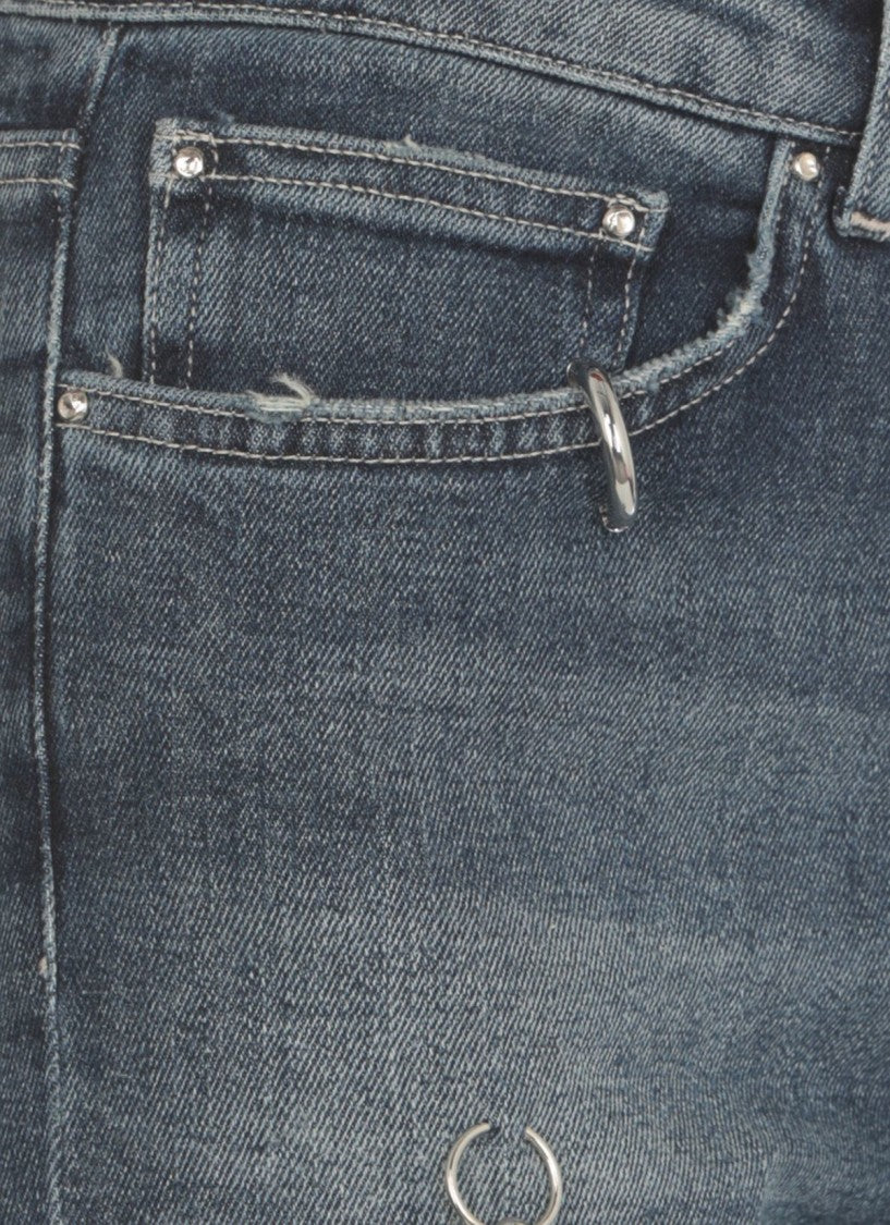 Dondup Mid-Rise Straight-Leg Jeans With Distressed Details