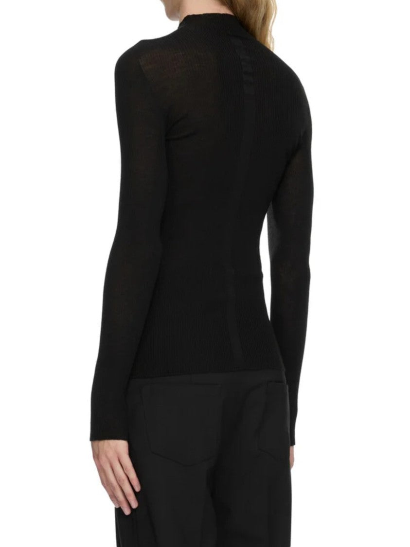 Rick Owens Ribbed Fitted High-Neck Turtleneck