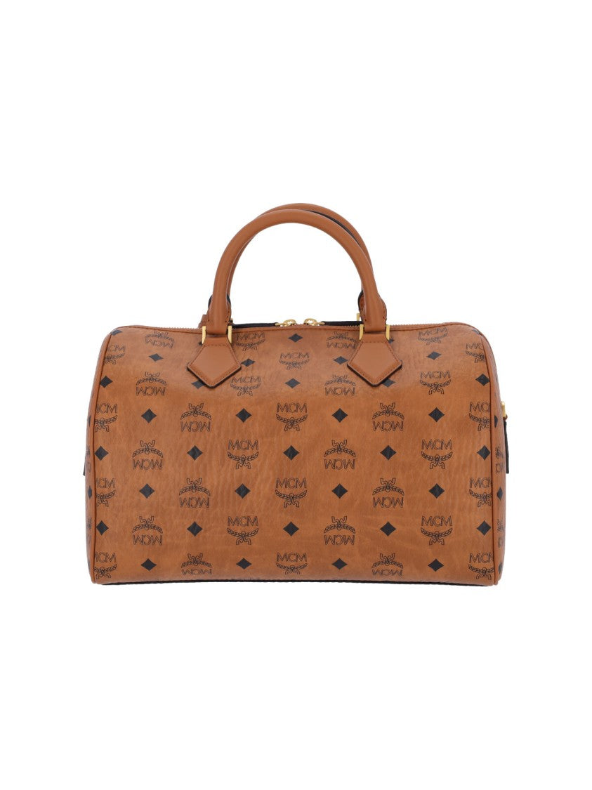 Mcm Medium Monogram Canvas Travel Bag