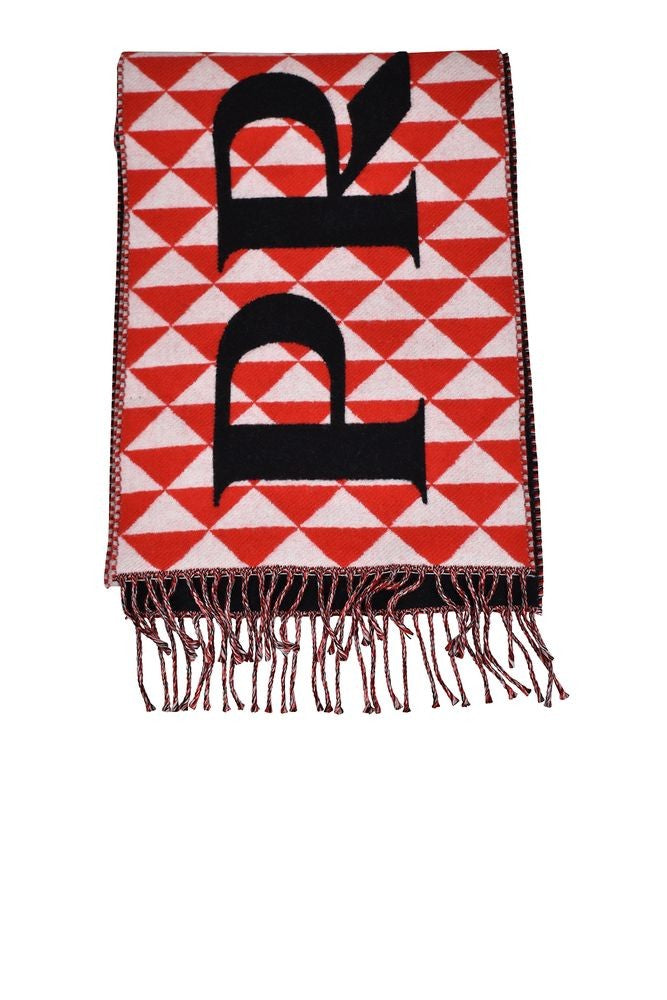 Prada Black/White/Red Tricolour Scarf