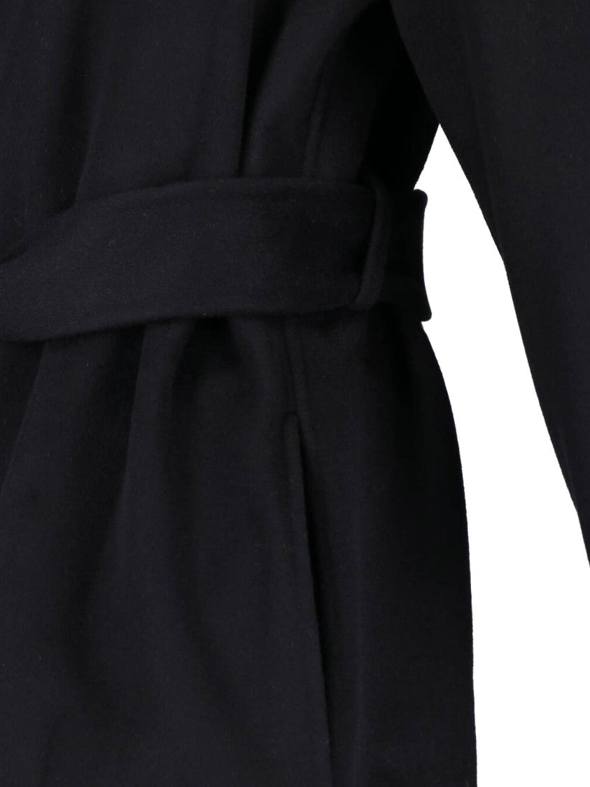 Ivy & Oak Black Iocelia Belted Wool Coat