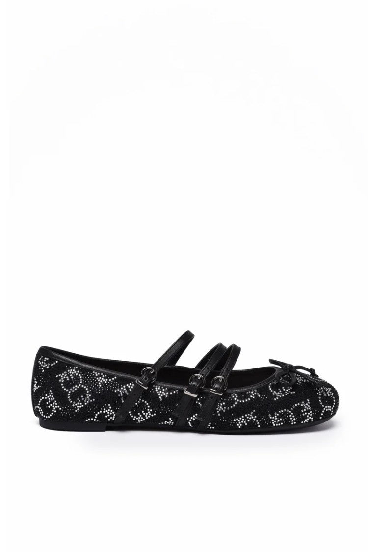 Pinko Sequin Ballerinas - Black/Silver