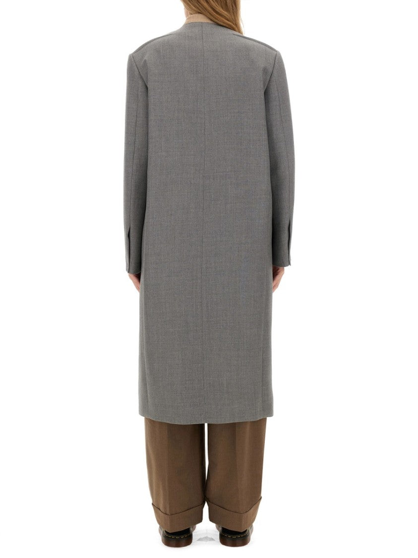 Moschino Tailored Grey Wool Coat