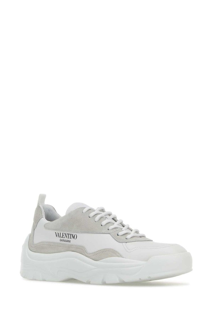 Valentino Garavani White Leather And Suede Gumboy Sneakers