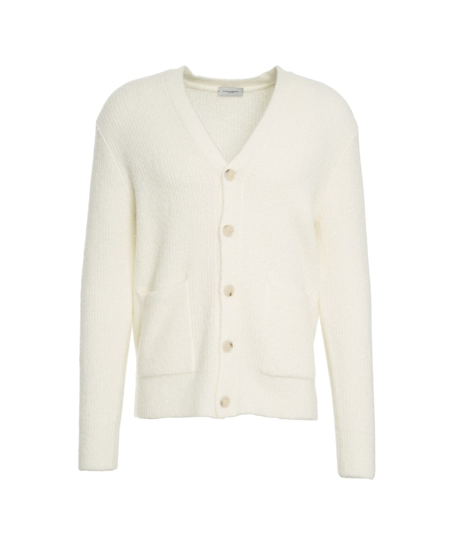 Paolo Pecora Classic V-Neck Cardigan With Button Closure