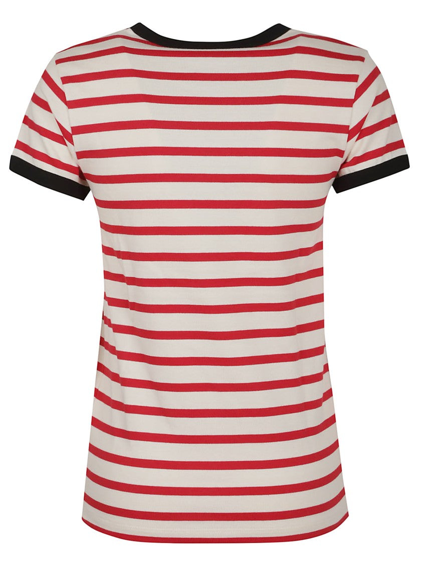 Valentino Round Neck Logo Embroidered T-Shirt