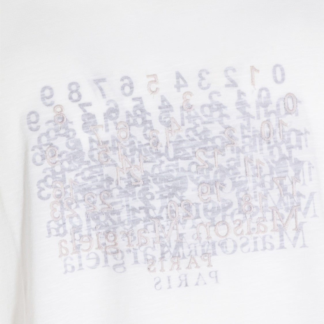 Maison Margiela White Cotton Logo Crew Neck T-Shirt